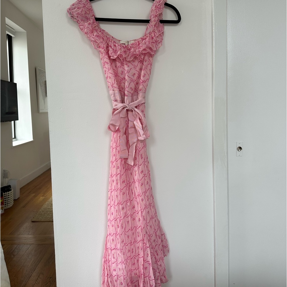 LoveShackFancy pink dress